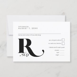 Decorative Modern Wedding RSVP ID887