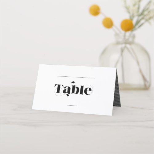 Decorative Modern Wedding Table Pinstripe ID887 Place Card