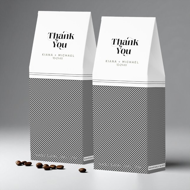 Decorative Modern Wedding Thank You ID887 Roasted Coffee (Creator Uploaded)