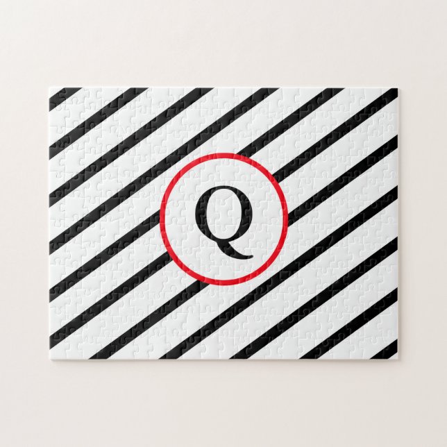 Decorative Monogram Jigsaw Puzzle (Horizontal)