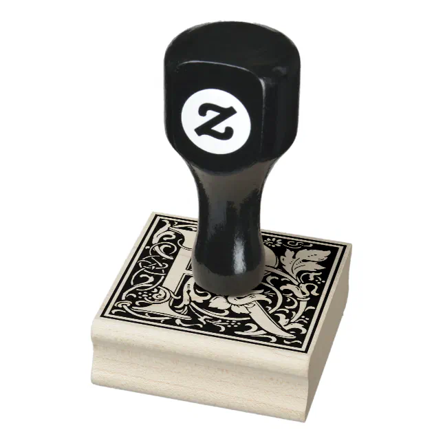 Decorative Monogram Letter R Rubber Stamp | Zazzle