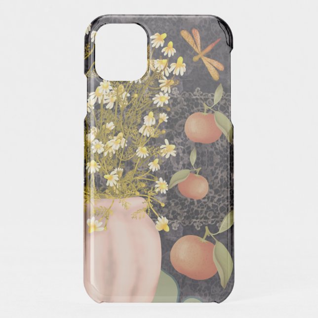 Decorative Moody Floral Uncommon iPhone Case (Back)