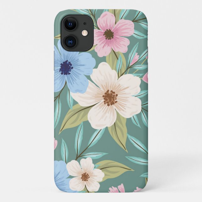 Decorative Mosaic Flower Blossom  Case-Mate iPhone Case (Back)