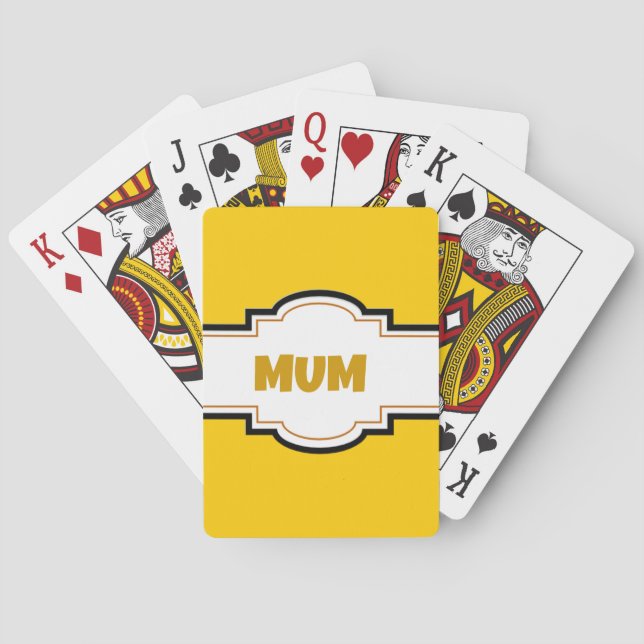 Decorative Mum Poker Cards (Back)