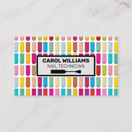 Decorative Nail Designs  Nail Polish Brush Business Card