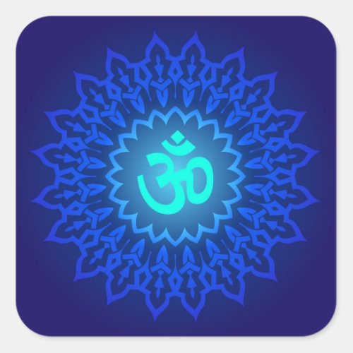 Decorative Om Design Square Sticker