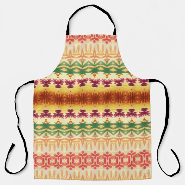 Decorative Orange Green Apron (Front)
