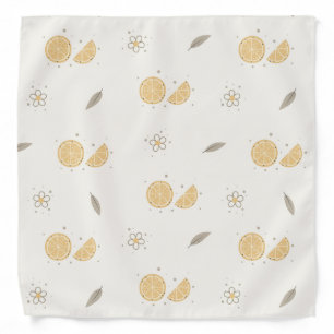 Decorative Orange Slice Print Bandana