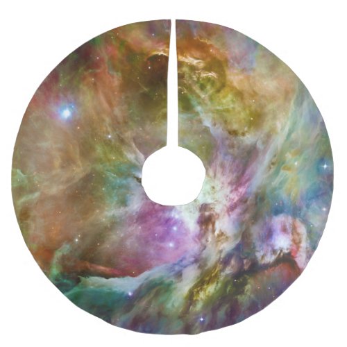 Decorative Orion Nebula Galaxy Space Photo Brushed Polyester Tree Skirt