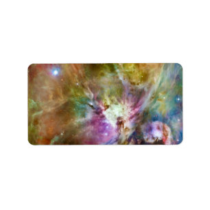 Decorative Orion Nebula Galaxy Space Photo Label
