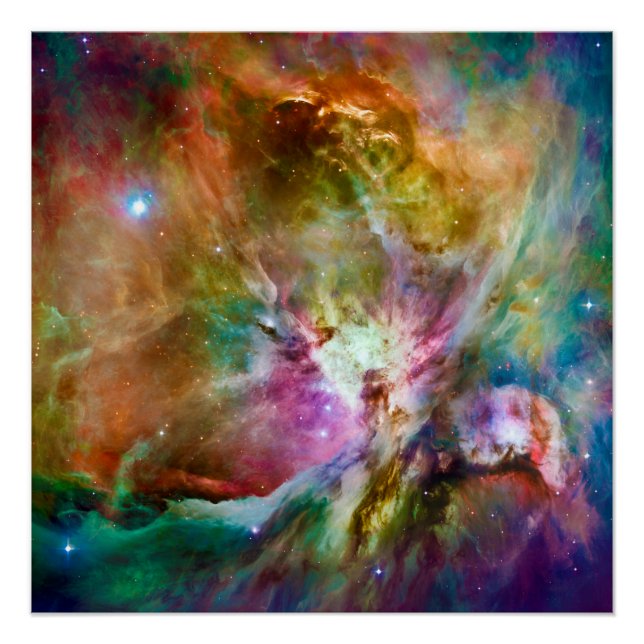 Decorative Orion Nebula Galaxy Space Photo Poster (Front)