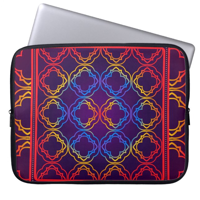 Decorative Ornament With Geometric Decoration. Sym Laptop Sleeve (Front)