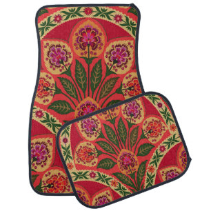 Decorative ornamental oriental style seamless flor car floor mat