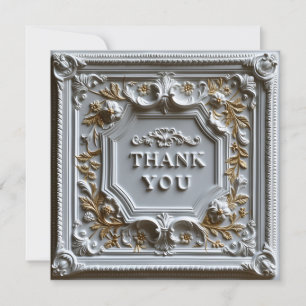 decorative, ornate and textured thank you card