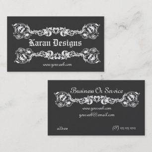 Decorative Ornate Classic Royal Motif Design Business Card