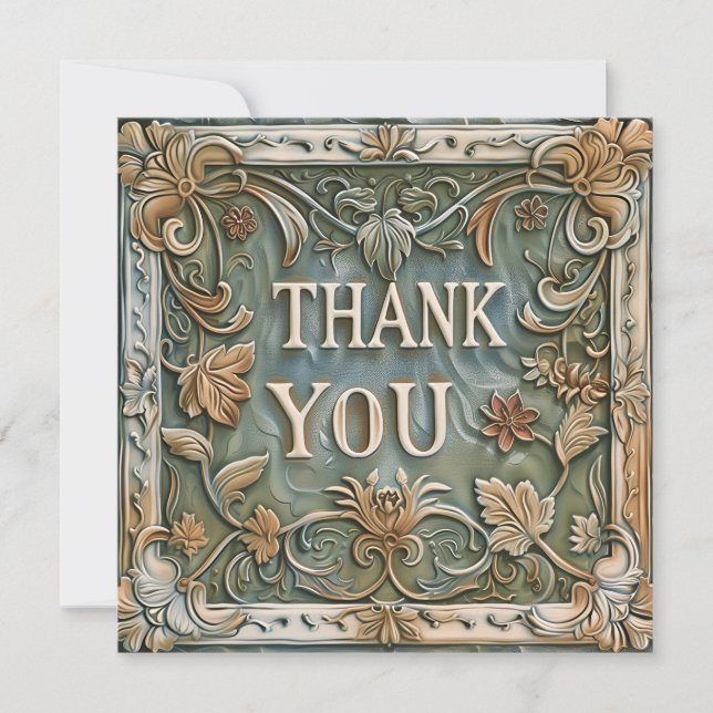 decorative ornate thank you card (Front)