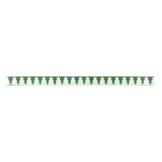 Decorative Outline Drawing Christmas Trees Ribbon