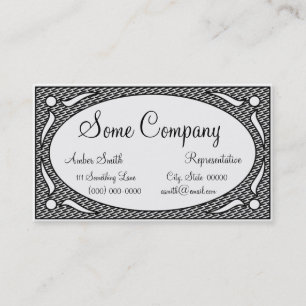 Decorative Oval Frame Collection Business Card