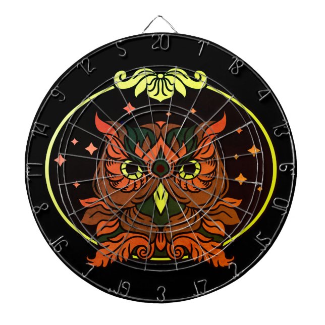 Decorative Owl Dart Board (Front)