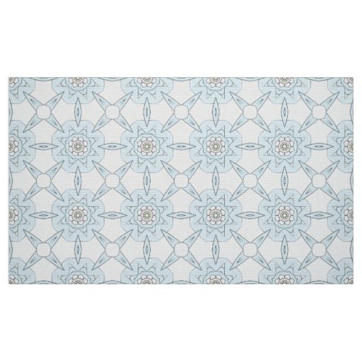 Decorative pale blue floral pattern  fabric
