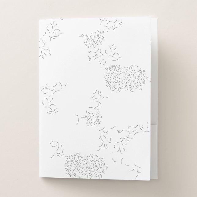 Decorative, Pale Grey Pocket Folder (Front)