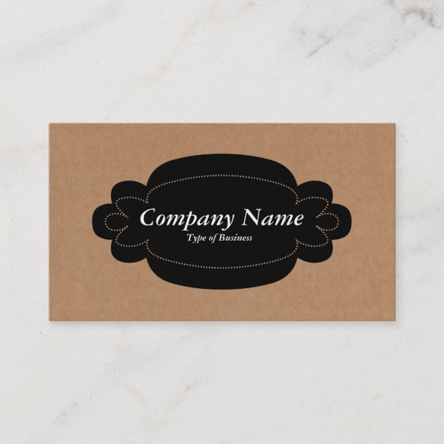 Decorative Panel 01 - Black - Cardboard Box Business Card (Front)