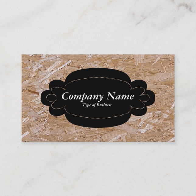 Decorative Panel 01 - Black - Chipboard Business Card (Front)