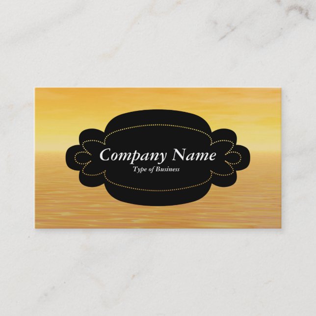 Decorative Panel 01 - Black - Golden Sea Business Card (Front)