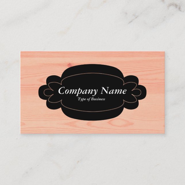 Decorative Panel 01 - Black - Wood Business Card (Front)