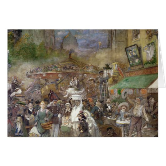 Decorative panel depicting Paris Cards (Front Horizontal)
