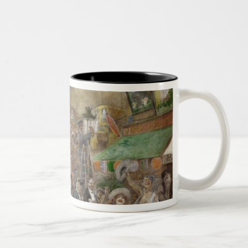 Decorative panel depicting Paris Two_Tone Coffee Mug