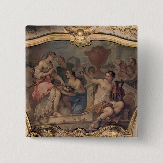 Decorative panel from the Oval Salon Button (Front)