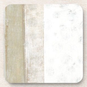 Decorative Panel Painting in Neutral Colors Coaster