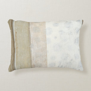 Decorative Panel Painting in Neutral Colors Decorative Pillow
