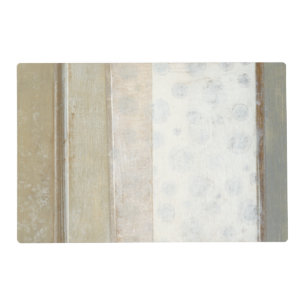 Decorative Panel Painting in Neutral Colors Placemat