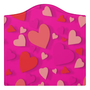 Decorative paper heart 2 door sign
