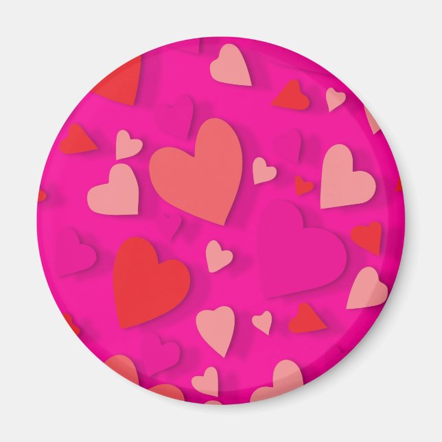 Decorative paper heart 2 magnet (Front)
