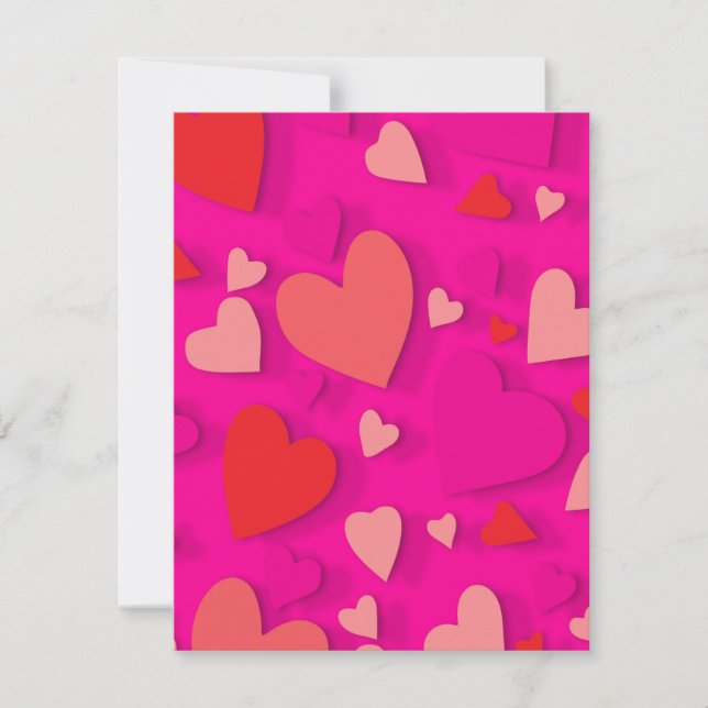 Decorative paper heart 2 note card (Front)