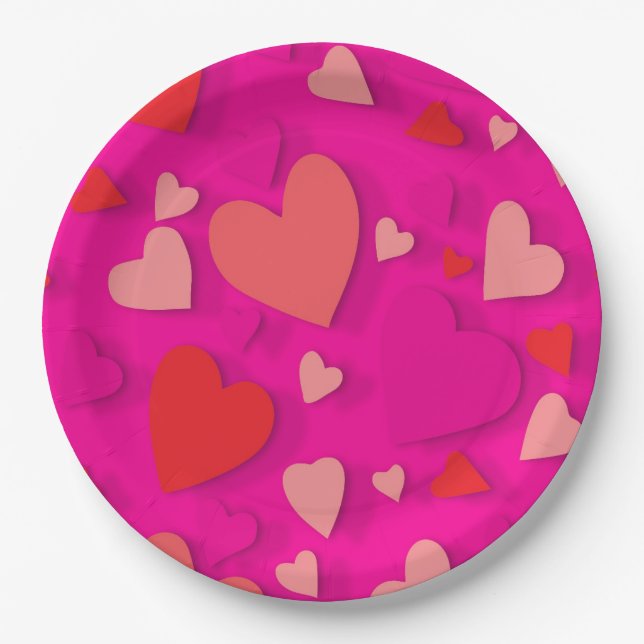 Decorative paper heart 2 paper plates (Front)