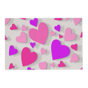 Decorative paper heart 3 placemat