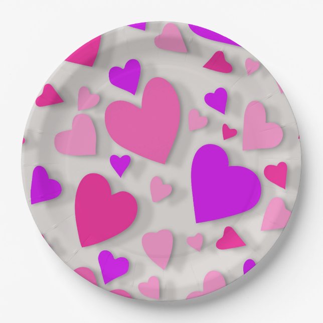 Decorative paper heart 3 plates (Front)