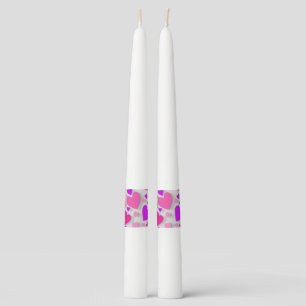 Decorative paper heart 3 taper candle