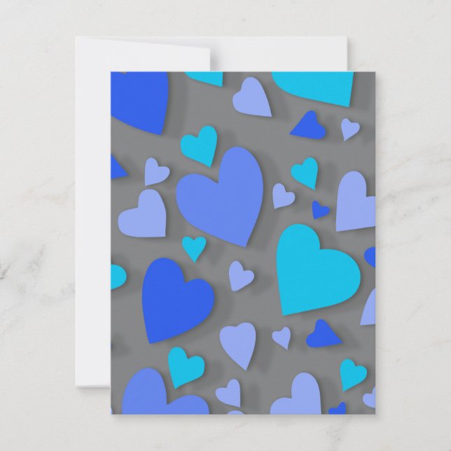 Decorative paper heart 4 note card (Front)