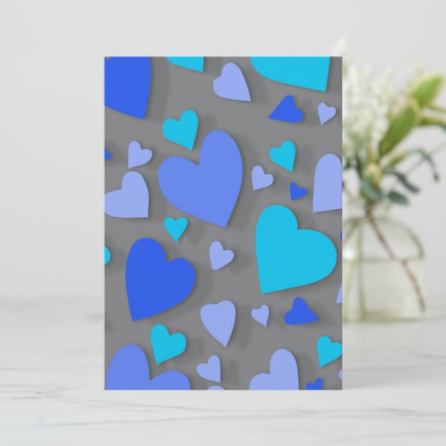 Decorative paper heart 4 thank you card (Standing Front)