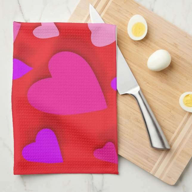 Decorative paper heart 5 kitchen towel (Quarter Fold)