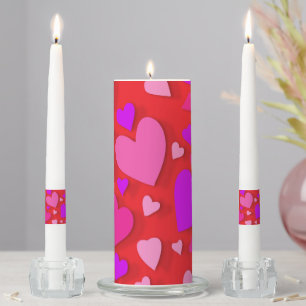 Decorative paper heart 5 unity candle set