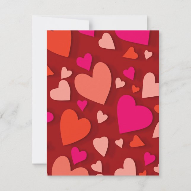 Decorative paper heart 6 note card (Front)
