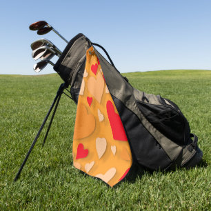 Decorative paper heart 7 golf towel