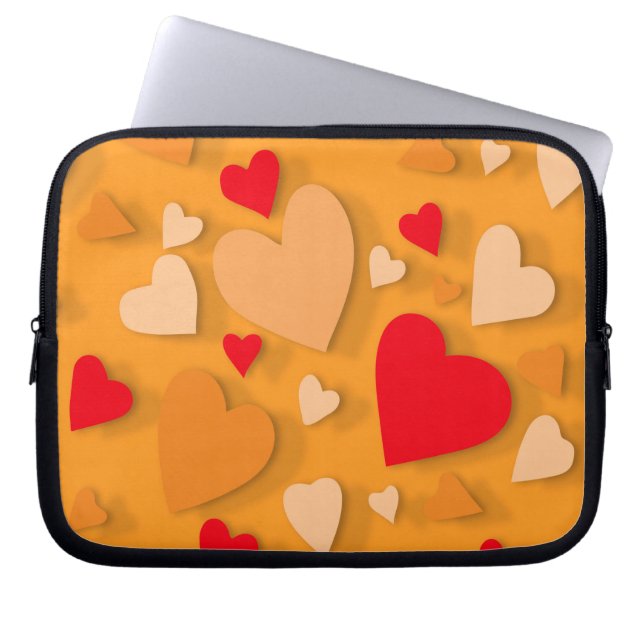 Decorative paper heart 7 laptop sleeve (Front)