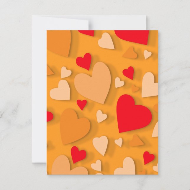 Decorative paper heart 7 note card (Front)